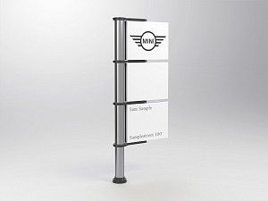 MINI pylon P5<br />
without dealer lettering and anchor cage