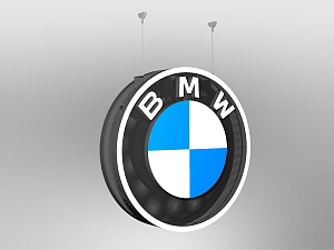 BMW logo size E3 Suspended double-sided, illuminated
