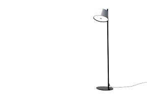 Floor lamp TAM TAM P with silver grey shade