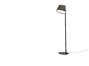 Floor lamp TAM TAM P with brown grey shade