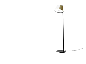 Floor lamp TAM TAM P with olive yellow shade